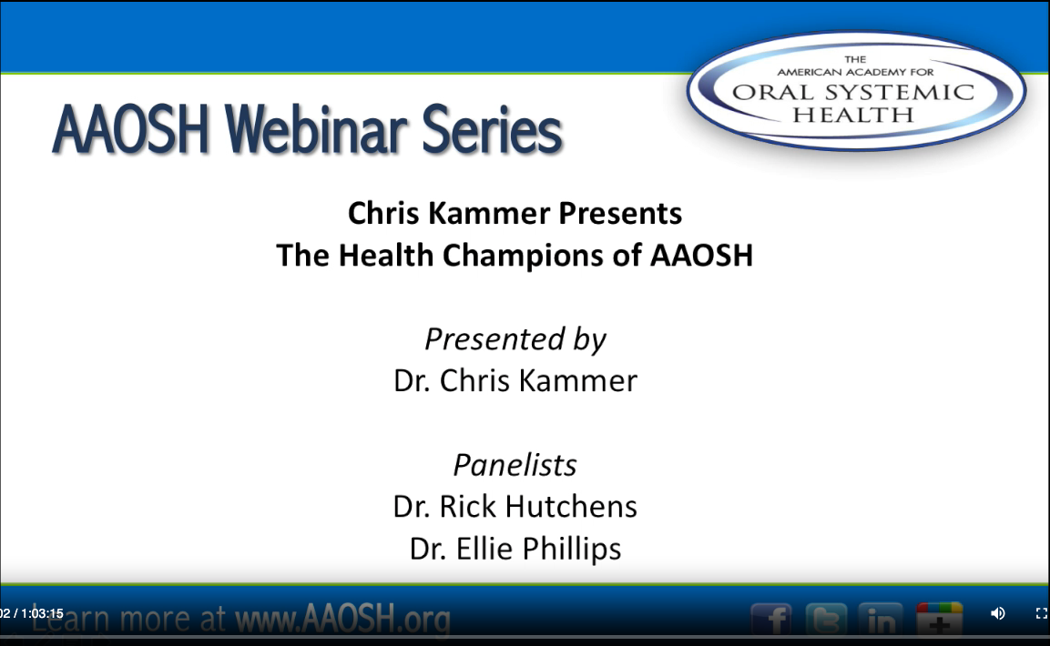 Chris Kammer Presents the Health Champions of AAOSH!